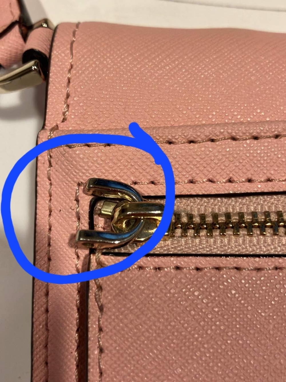 kate spade Pink Saffiano Leather Crossbody Bag - Picture 7 of 7